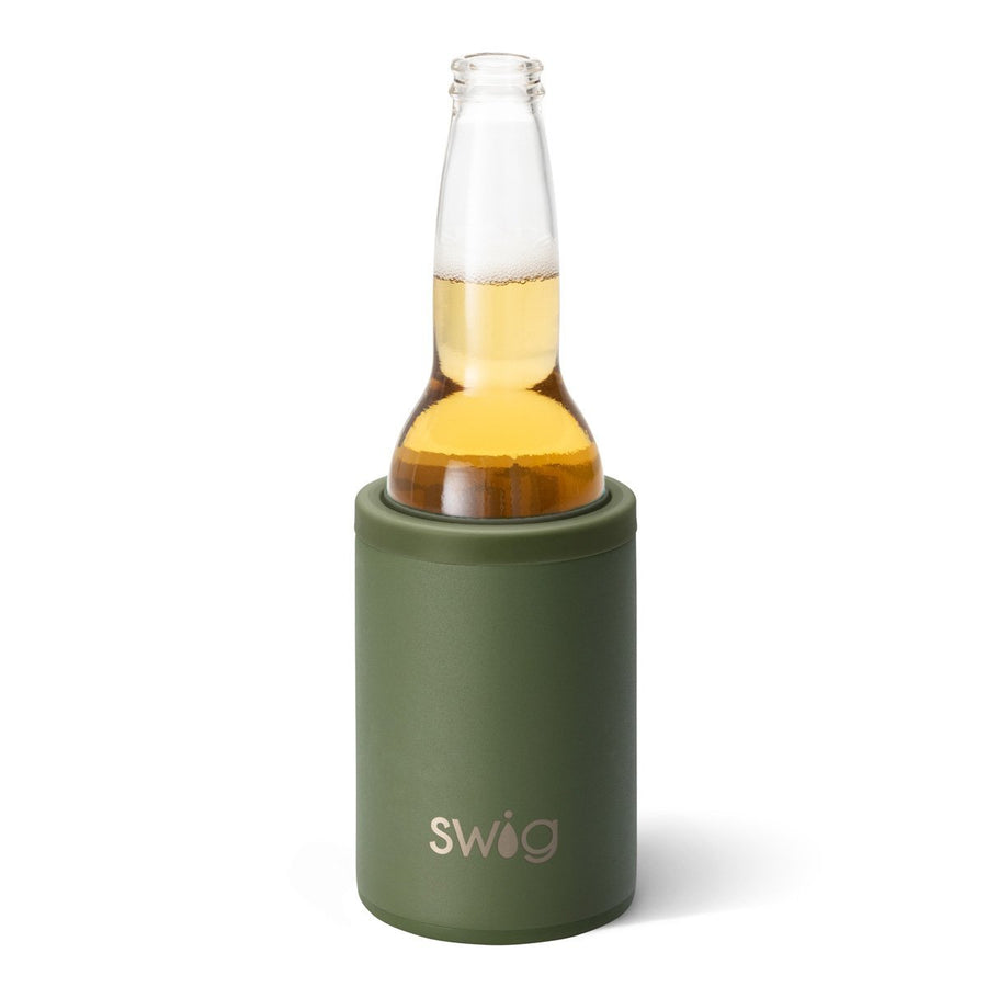Matte Olive Can + Bottle Cooler