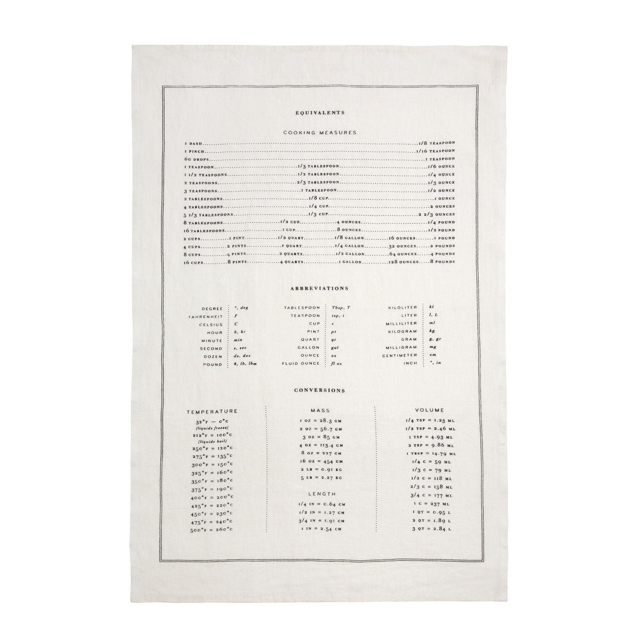 Measures Tea Towel