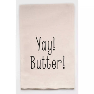 Clever Tea Towels -  Yay Butter!