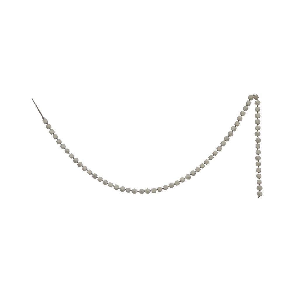 White Wood Bead Garland