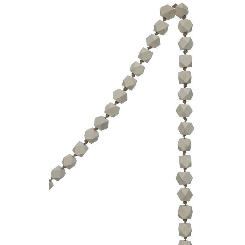 White Wood Bead Garland