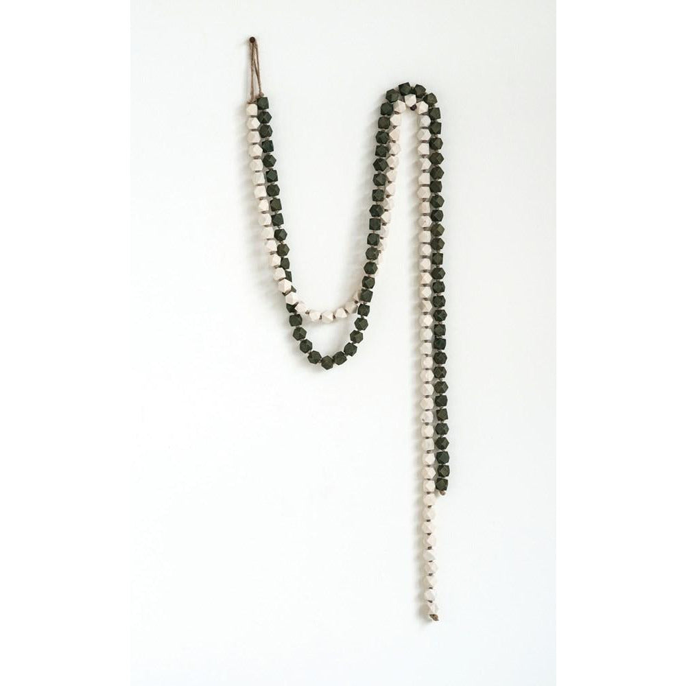 White Wood Bead Garland